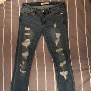 Abercrombie & Fitch Ripped Light Wash Skinny Jeans